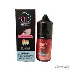FUME E-Juice l Salt Nicotine 5% Nic 30 ML High Content Salt E-Liquid High Content Salt E-Liquid Cotton Candy 