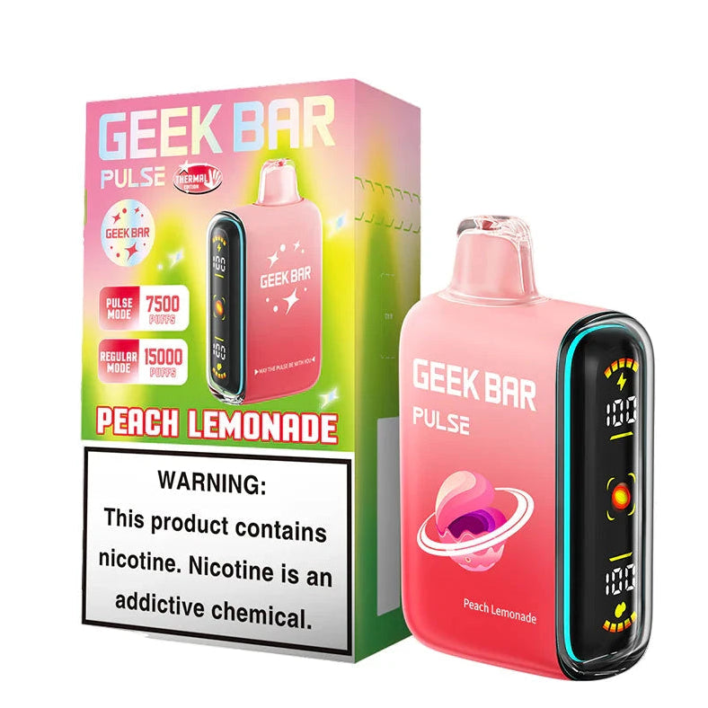 Geek Bar Pulse Disposable Wicked & Vivi's House Peach Lemonade 