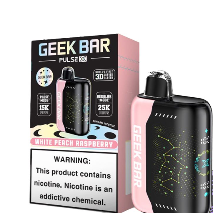 Geek Bar Pulse X Disposable Wicked & Vivi's House White Peach Raz 