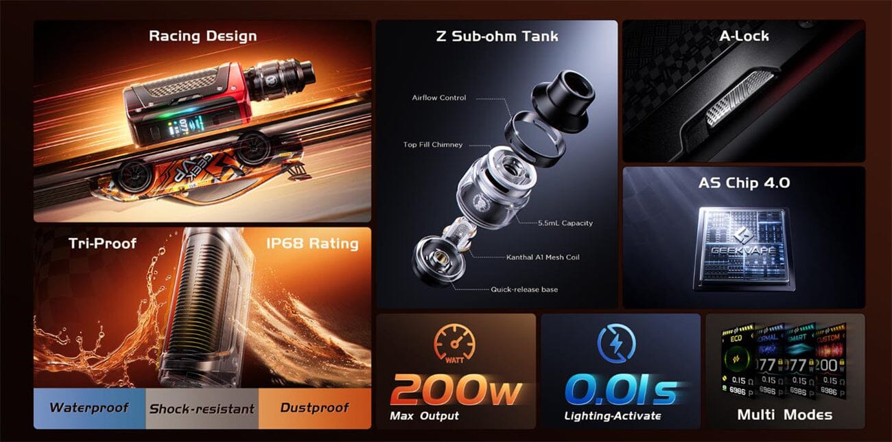 Geekvape Aegis Legend 5 Mod Kit with Z Sub Ohm Tank Atomizer 5.5ml Classic Collection Classic Collection 