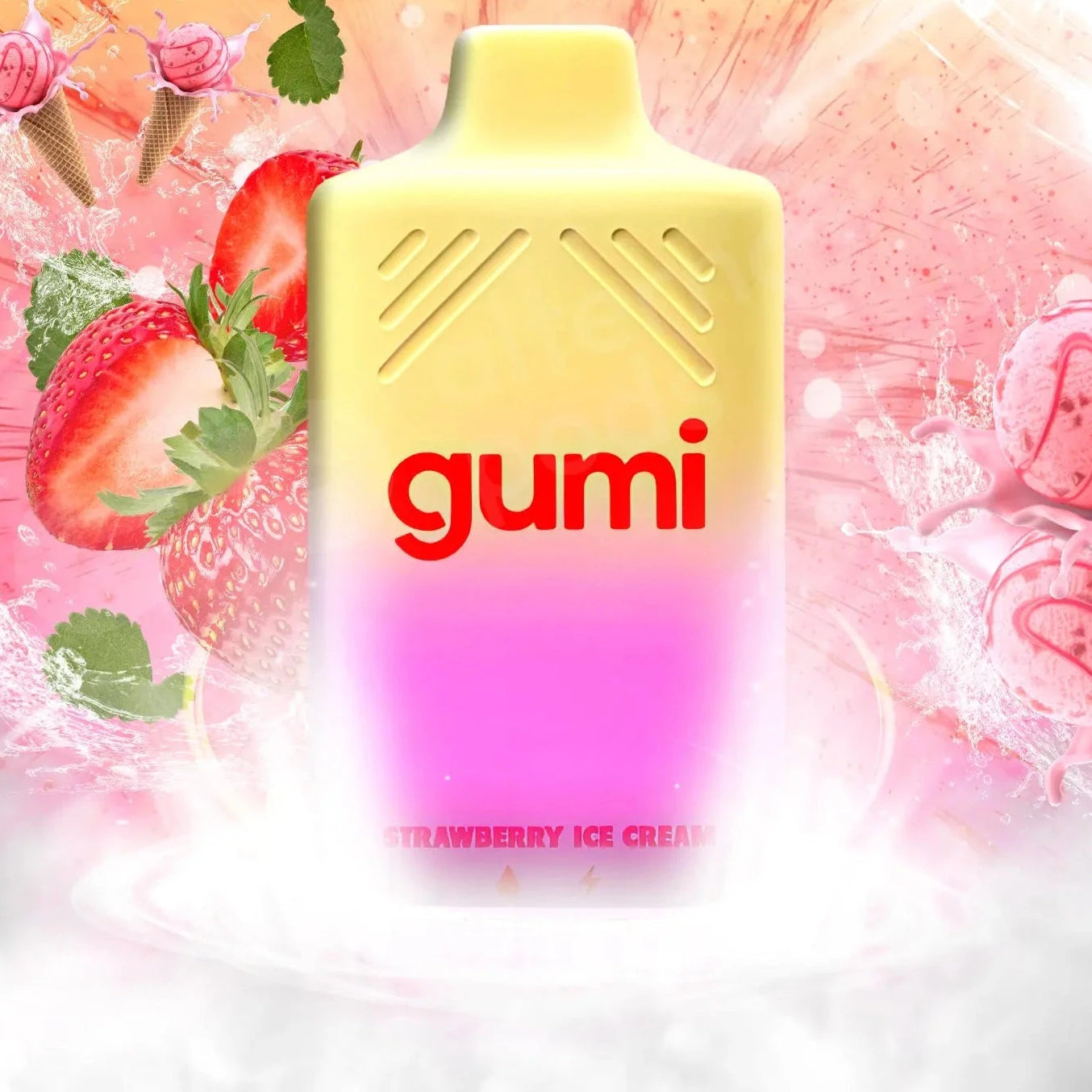 GUMI 8000 Disposable Vape US Made Disposable Gumi Strawberry Ice Cream 