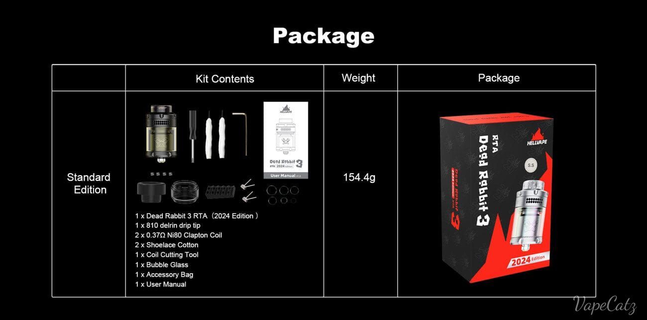 HellVape Dead Rabbit RTA 3 2024 Edition Classic Collection Classic Collection 