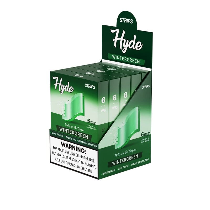 Hyde Nicotine Strips – 6mg – 20pk Pouches Hyde Strips WinterGreen Single 20 pc box 