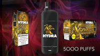HYDRA 5000 PUFFS 3% DISPOSABLE VAPE Disposable Hydra Lemon Ice Cream 