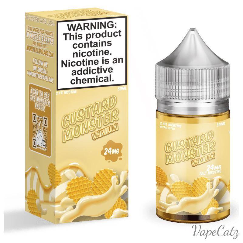 Monster Labs Salt High Content Salt E-Liquid High Content Salt E-Liquid 24mg Vanilla Custard 