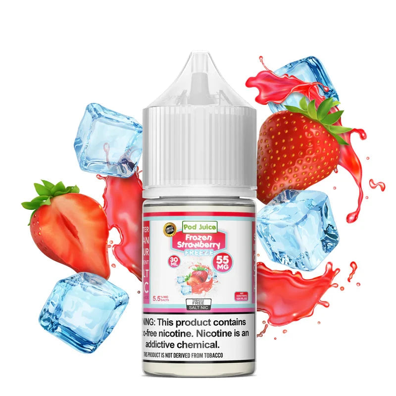 Pod Juice Salt 30ml High Content Salt E-Liquid High Content Salt E-Liquid Frozen Strawberry Freeze 20mg 
