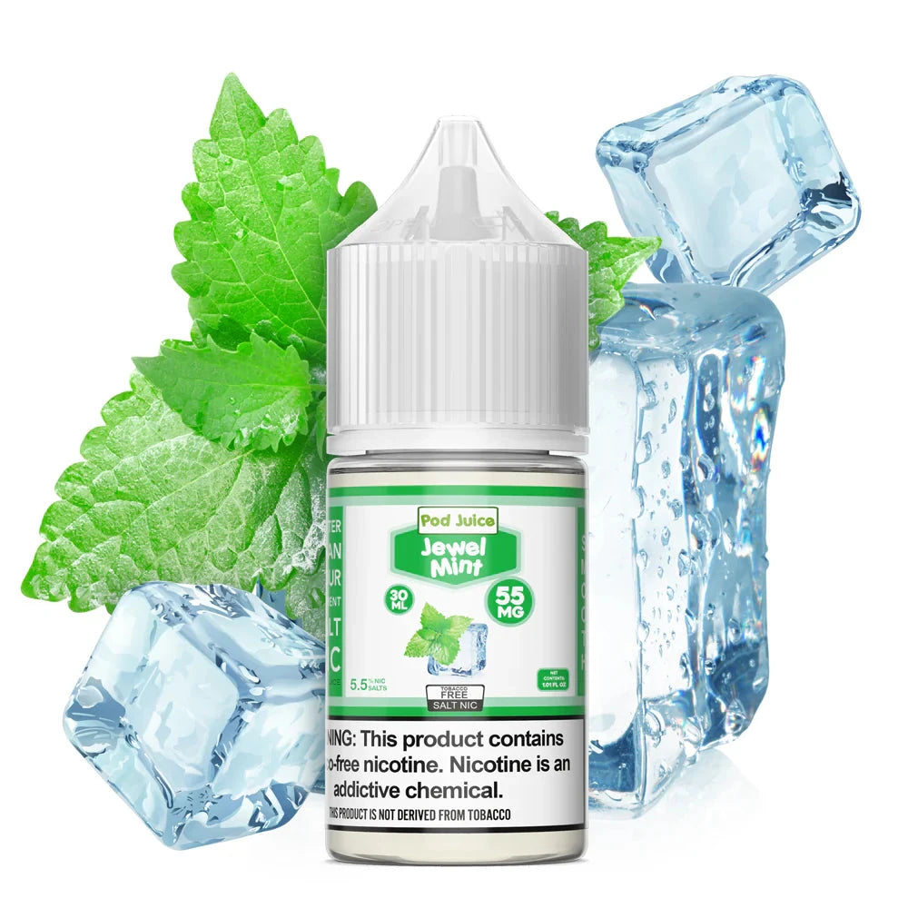 Pod Juice Salt 30ml High Content Salt E-Liquid High Content Salt E-Liquid Jewel Mint 35mg 