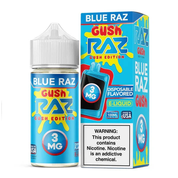 RAZ Gush Edition E-liquid Wicked & Vivi's House Blue Raz Gush 
