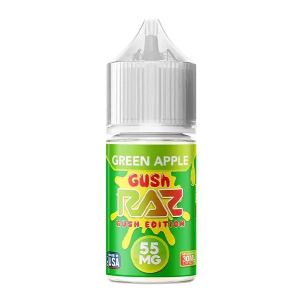 Raz Gush Edition High Content Salt E-Liquid Wicked & Vivi's House Green Apple Gush 