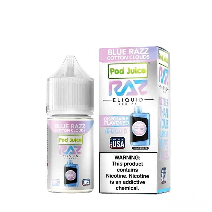 Raz Pod Juice High Content Salt E-Liquid High Content Salt E-Liquid Blue Raz Clouds 20mg 
