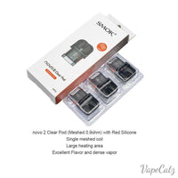 SMOK Novo Pods - Compatible with all Novo Pod Systems Coil Smok 3 Per Box Novo 2 Clear 0.9 Side Fill 