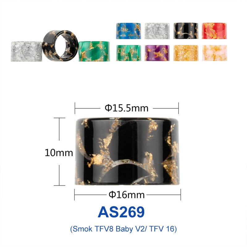 SMOK TFV16 / TFV18 Marbled Replacement Tip - Several Options F13 Vape Accessories 810 Drip Tip 