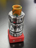 Standard Wide-Bore Drip Tip YB3 Wicked & Vivi's House Orange with Green and Gold Swirls 
