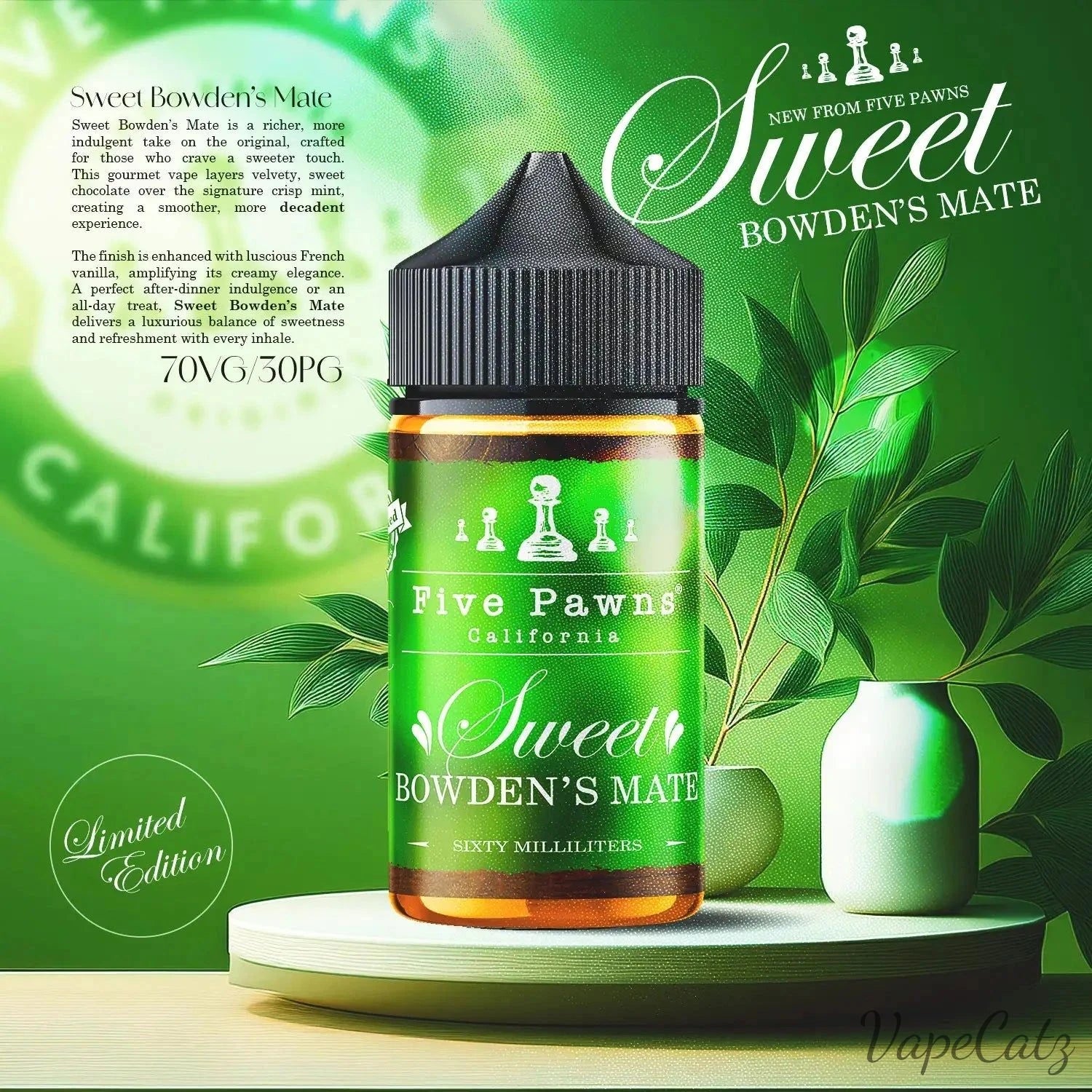 Sweet Bowden's Mate by Five Pawns !! WOW!! E-liquid Five Pawns 