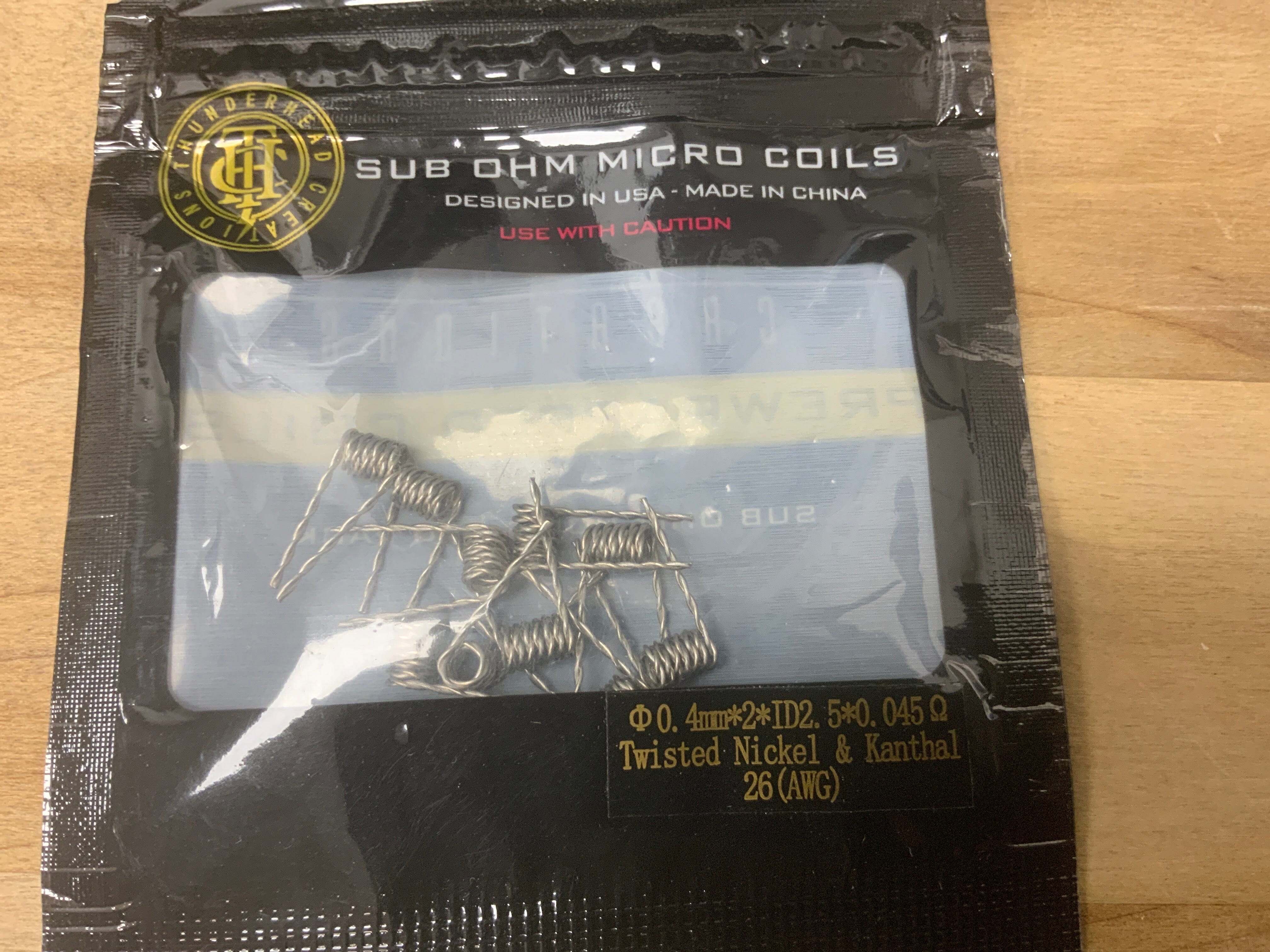 Thunderhead Sub-Ohm Micro Coils Vape Accessories Wire 0.45 Twisted Nickel 