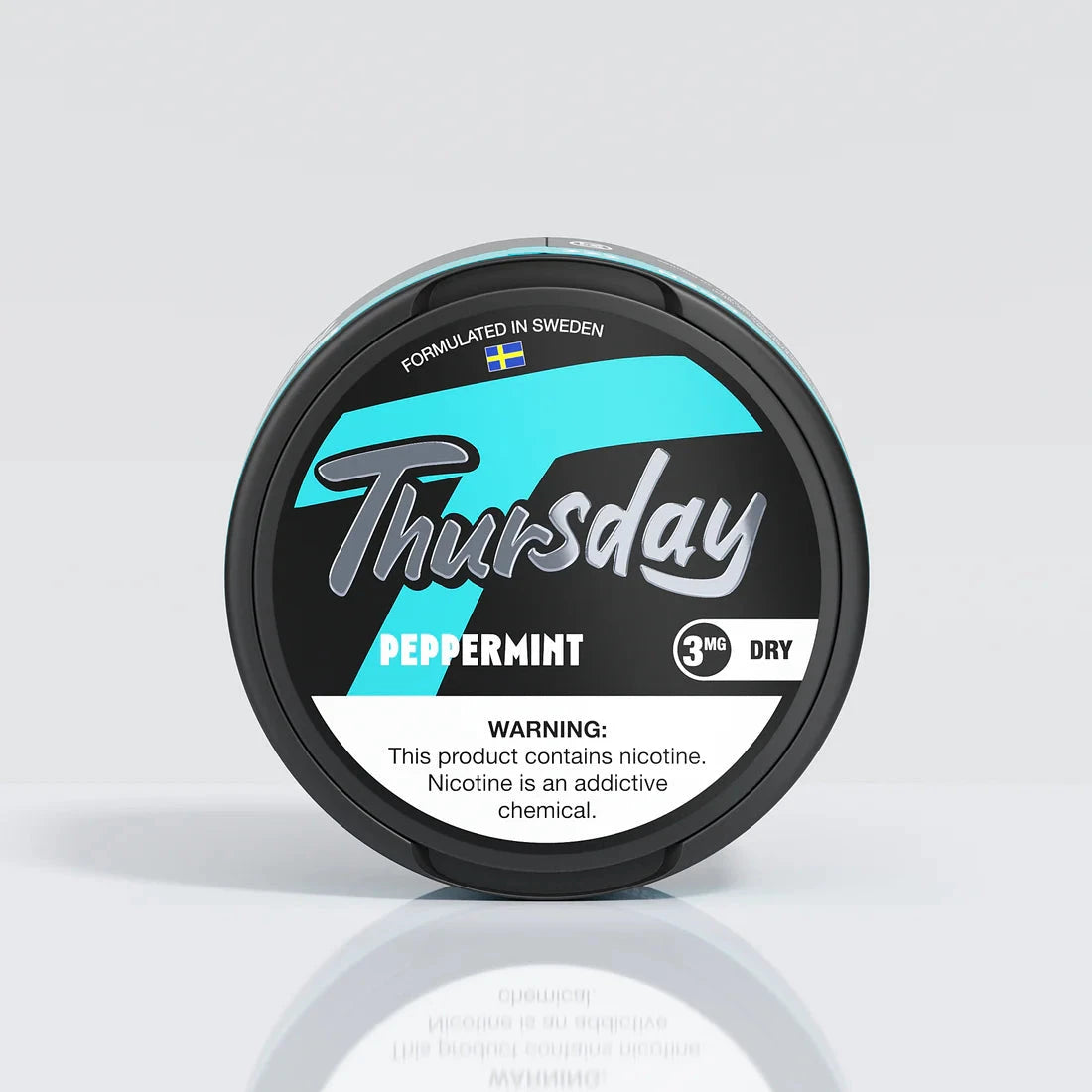Thursday Dry Pouches Pouches Thursday Peppermint 3mg Single Can 