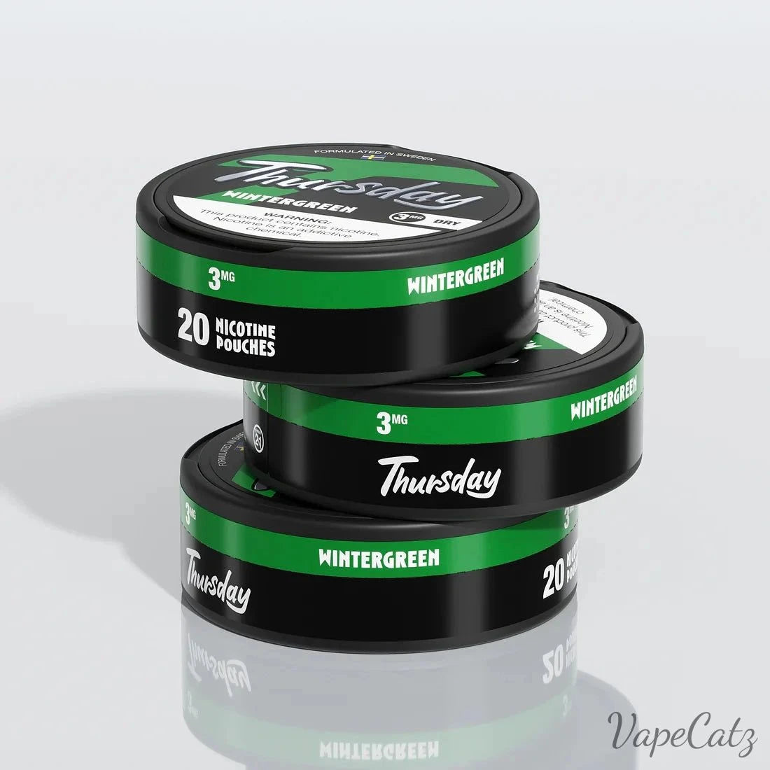 Thursday Dry Pouches Pouches Thursday WinterGreen 3mg 5 Roll Pack 