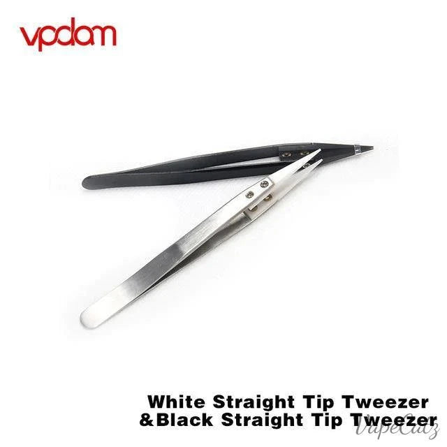 Vpdam Straight White Tip Tweezers Vape Accessories Build 