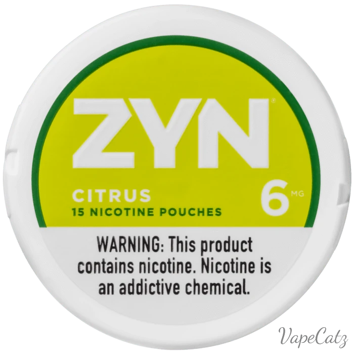 Zyn Citrus Nicotine Pouches Can or Roll Pouches Zyn 6mg Single Can 