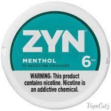 Zyn Menthol Nicotine Pouches Can or Roll Pouches Zyn 6mg Single Can 