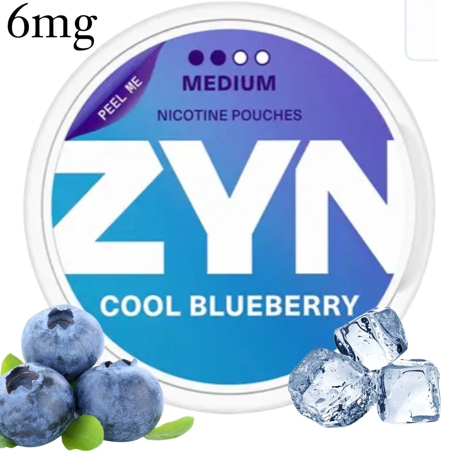 ZYN Pouches EU Flavors - WOW! Pouches ZYN EU Cool Blueberry 6MG 