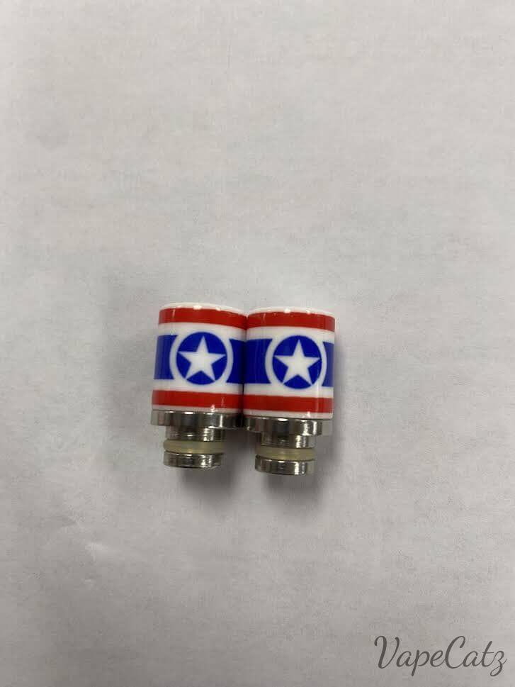 510 Ceramic Stainless Steel Drip Tip America CB2A Vape Accessories 510 Replacement Tips Captain America 