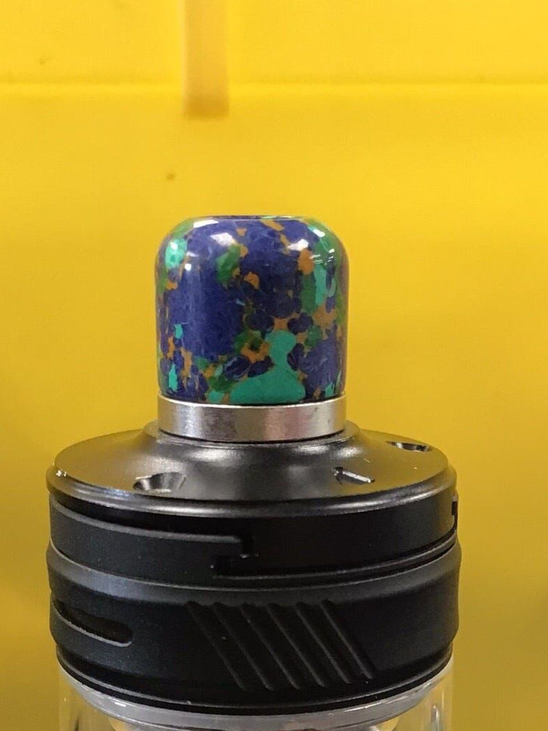 510 Short Resin Domed Tip CB2E Vape Accessories 510 Replacement Tips Short Blue/Green Marble 