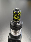 Blown Glass 510 Replacement Tip CB 4 Vape Accessories 510 Replacement Tips Black with Yellow Dots 