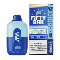 Fifty Bar USA Made Disposable Fifty Bar Blueberry Cereal Donut Milk 