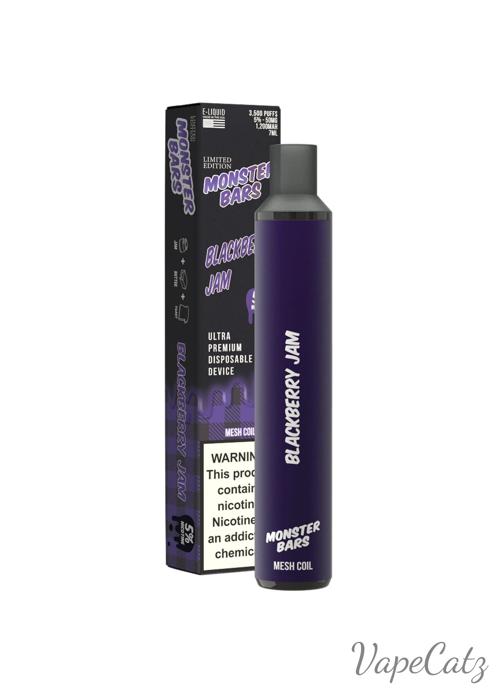Monster Bar Disposable Monster Bar 50mg Blackberry Jam 