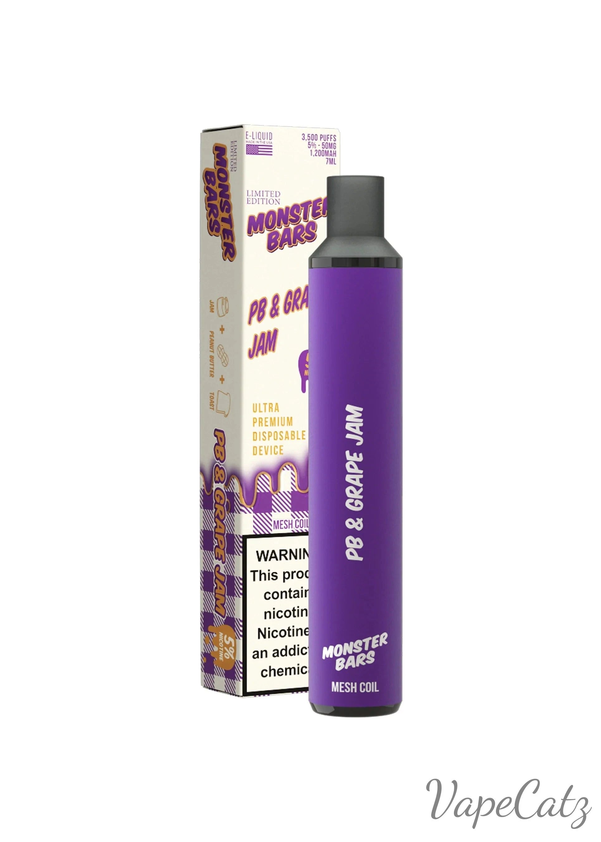 Monster Bar Disposable Monster Bar 50mg PB & Grape 