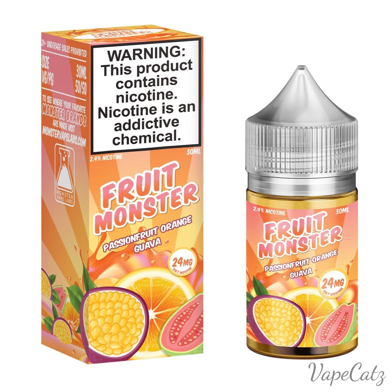 Monster Labs Salt High Content Salt E-Liquid High Content Salt E-Liquid 24mg Passionfruit Orange Guava 