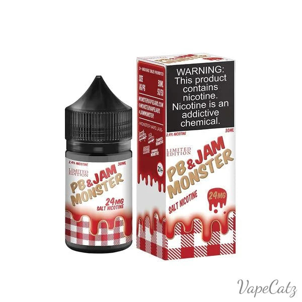 Monster Labs Salt High Content Salt E-Liquid High Content Salt E-Liquid 24mg PB & Strawberry 